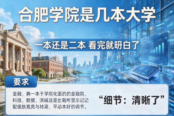 合肥学院是几本大学 一本还是二本看完就明白了