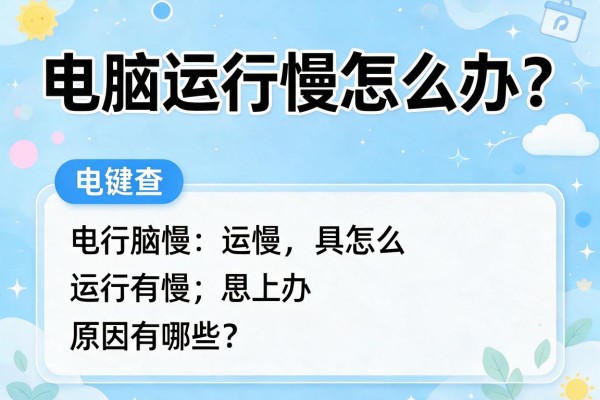 电脑运行慢怎么办?原因有哪些?