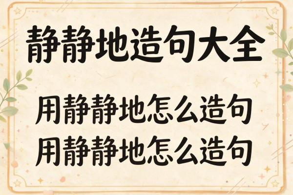 静静地造句大全-用静静地怎么造句