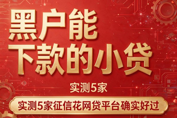黑户能下款的小贷,实测5家适合征信花的网贷平台确实好过