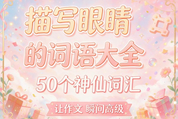 描写眼睛的词语大全50个神仙词汇让作文瞬间高级