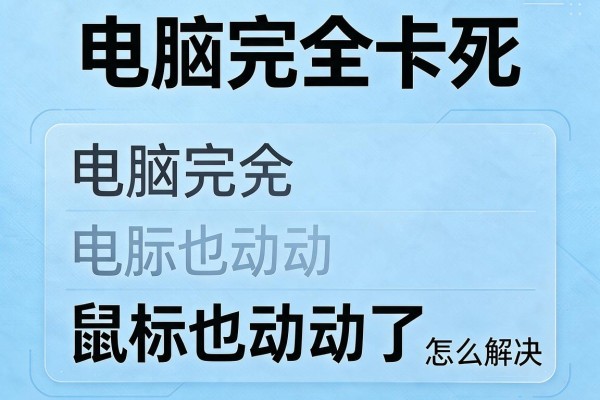 电脑完全卡死鼠标也不动了怎么解决