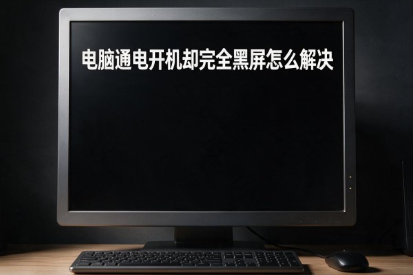 电脑通电开机却完全黑屏怎么解决