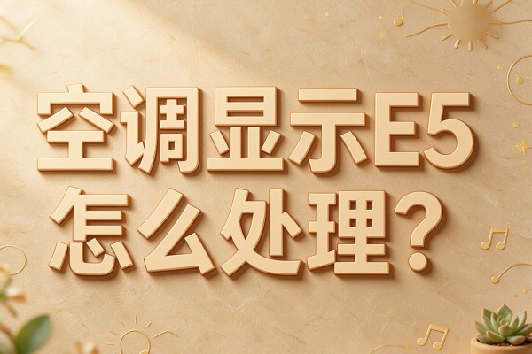 空调显示E5怎么处理?