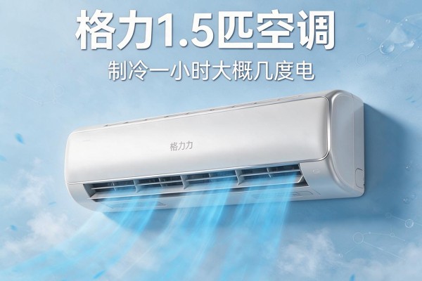 格力1.5匹空调制冷一小时大概几度电