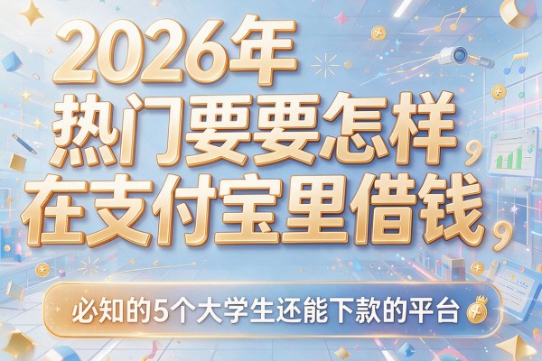 2026年热门要怎样在支付宝里借钱,必知的5个大学生还能下款的平台