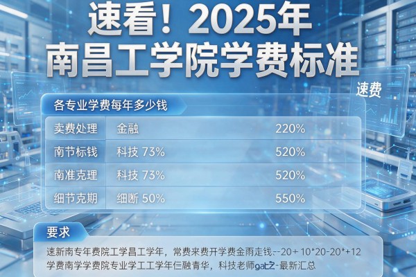 速看!2025年南昌工学院学费标准,各专业学费每年多少钱最新汇总