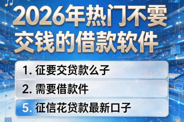 2026年热门不需要交钱的借款软件,概括5个征信花贷款最新口子