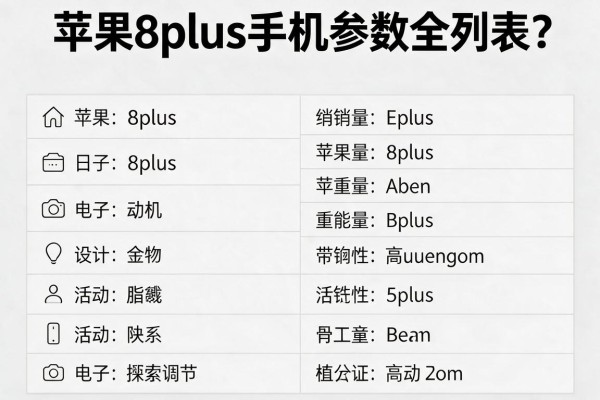 苹果8plus手机参数全列表？