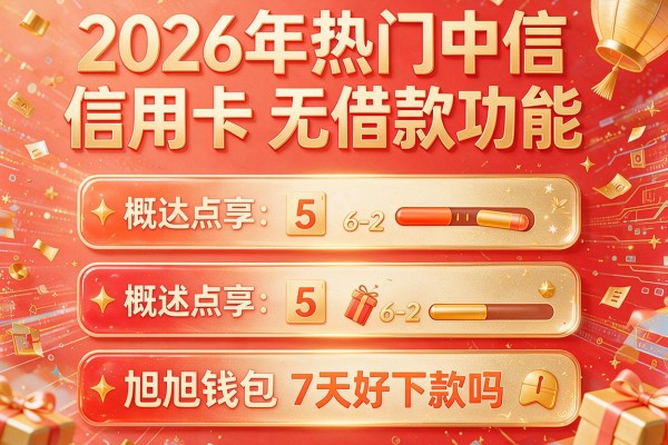 2026年热门中信信用卡无借款功能,概括5个旭旭钱包7天好下款吗
