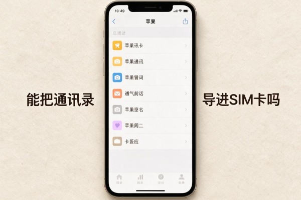 苹果手机能把通讯录导进SIM卡吗