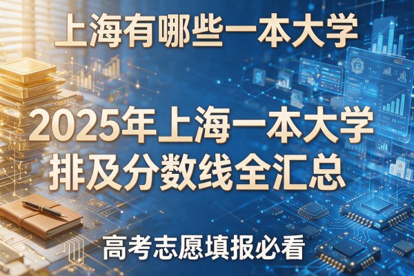 上海有哪些一本大学,2025年上海一本大学排名及分数线全汇总,高考志愿填报必看
