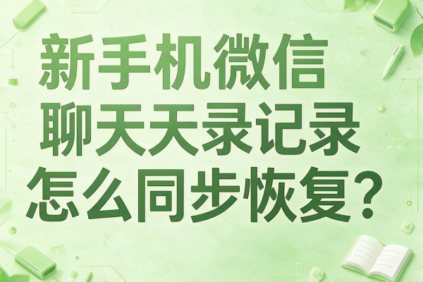 新手机微信聊天记录怎么同步恢复?