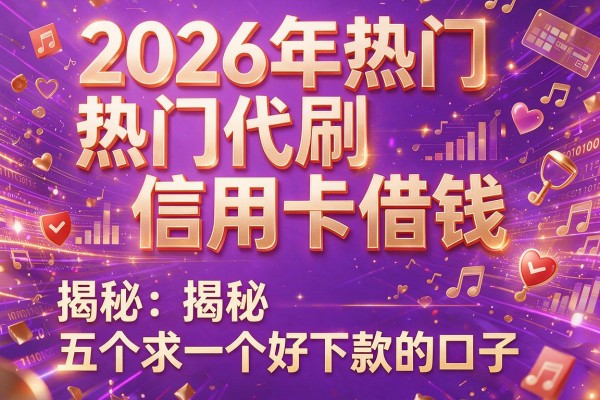 2026年热门代刷信用卡借钱,揭秘五个求一个好下款的口子