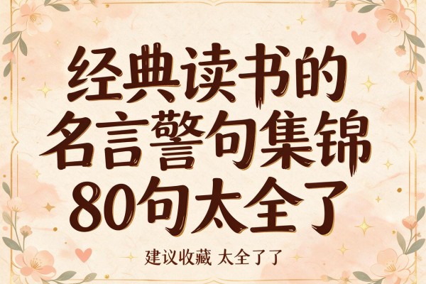 经典读书的名言警句集锦80句太全了建议收藏