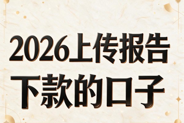 2026上传报告下款的口子