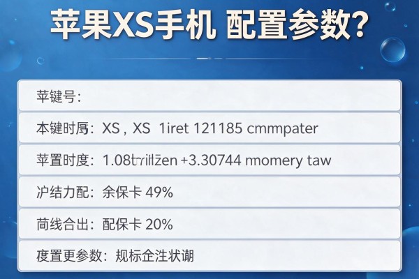 苹果XS手机配置参数？