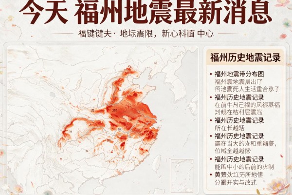 今天福州地震最新消息,福州地震带分布图及福州历史地震记录