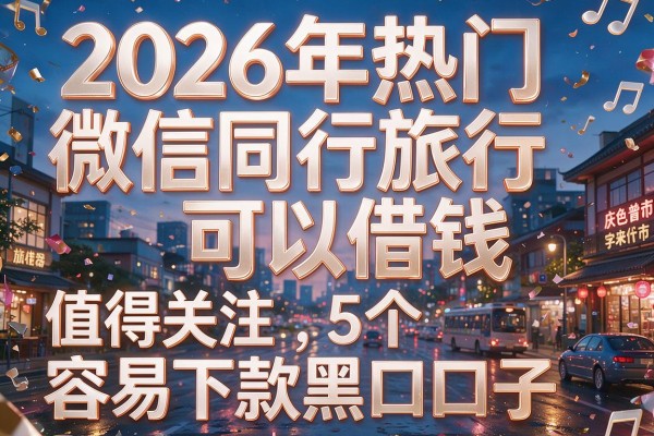 2026年热门微信同行旅行可以借钱,值得关注的5个容易下款黑口子