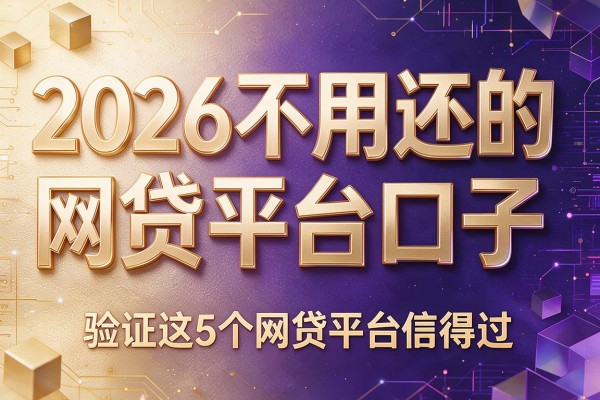 2026不用还的网贷平台口子，验证这5个网贷平台信得过