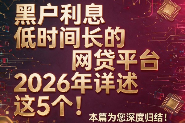 黑户利息低时间长的网贷平台2026年详述这5个!本篇为您深度归结!