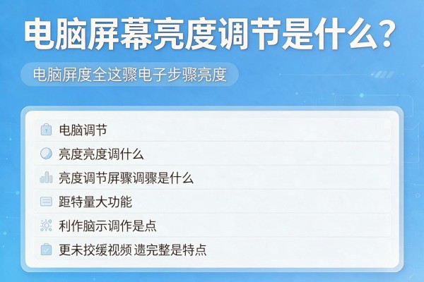 电脑屏幕亮度调节步骤是什么?