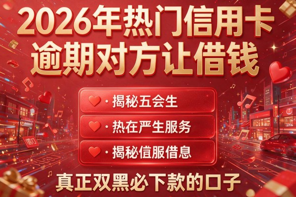 2026年热门信用卡逾期对方让借钱,揭秘五个真正双黑必下款的口子的app