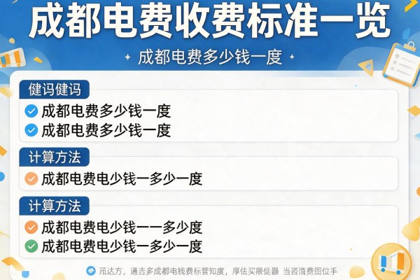 成都电费收费标准一览,成都电费多少钱一度及计算方法介绍