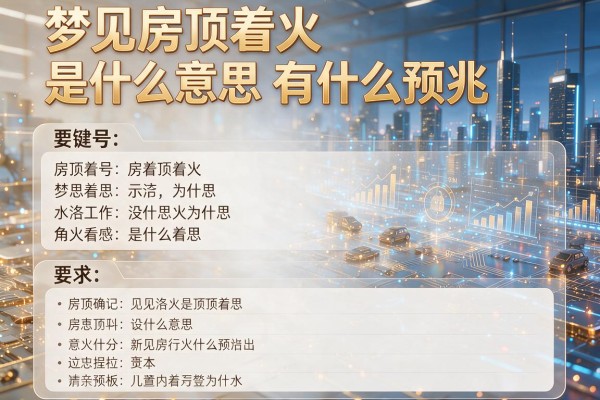 梦见房顶着火是什么意思有什么预兆