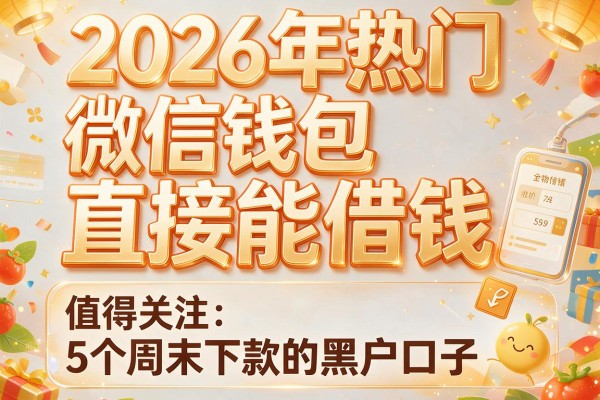 2026年热门微信钱包直接能借钱,值得关注的5个周末下款的黑户口子