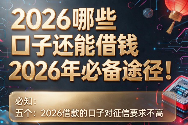 2026哪些口子还能借钱2026年必备途径!必知五个2026借款的口子对征信要求不高