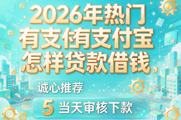 2026年热门有支付宝怎样贷款借钱,诚心推荐5个当天审核下款的app