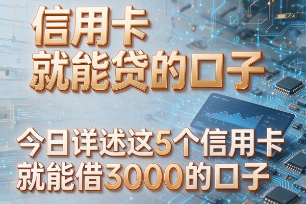 信用卡就能贷的口子，今日详述这5个信用卡就能借3000的口子