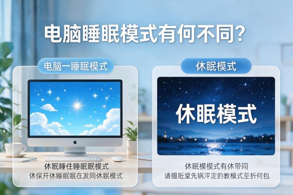 电脑睡眠模式和休眠模式有何不同?