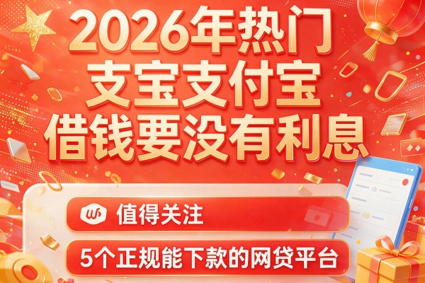 2026年热门支付宝借钱要没有利息,值得关注的5个正规能下款的网贷平台