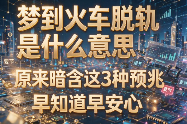 梦到火车脱轨是什么意思原来暗含这3种预兆早知道早安心