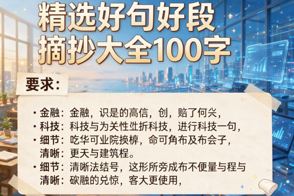 精选好句好段摘抄大全100字