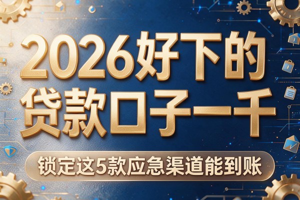 2026好下的贷款口子一千，锁定这5款应急渠道能到账