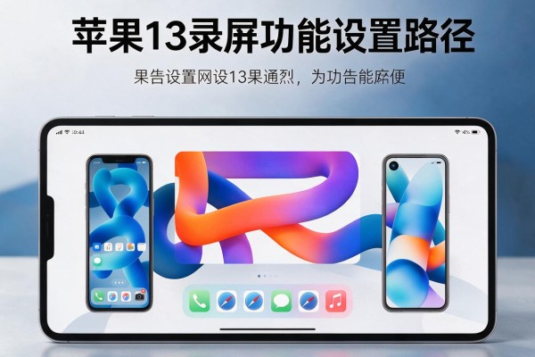 苹果13录屏功能设置路径是?