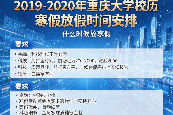 2019-2020年重庆大学校历及寒假放假时间安排,什么时候放寒假