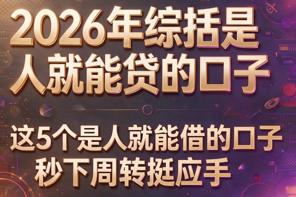 2026年综括是人就能贷的口子，这5个是人就能借的口子秒下周转挺应手
