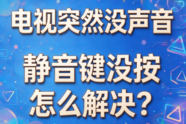 电视突然没声音，静音键没按，怎么解决？