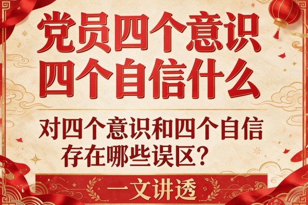 党员四个意识四个自信是什么，对四个意识和四个自信存在哪些误区？一文讲透，建议收藏