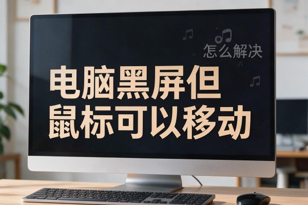 电脑黑屏但鼠标可以移动怎么解决