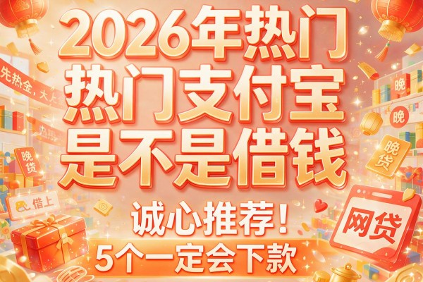 2026年热门支付宝是不是借钱，诚心推荐5个一定会下款的网贷晚上
