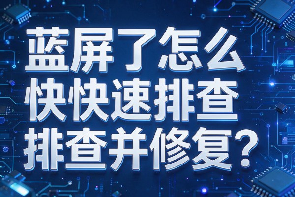 蓝屏了怎么快速排查并修复?