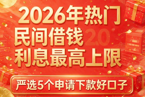 2026年热门民间借钱利息最高上限,严选5个申请下款好口子