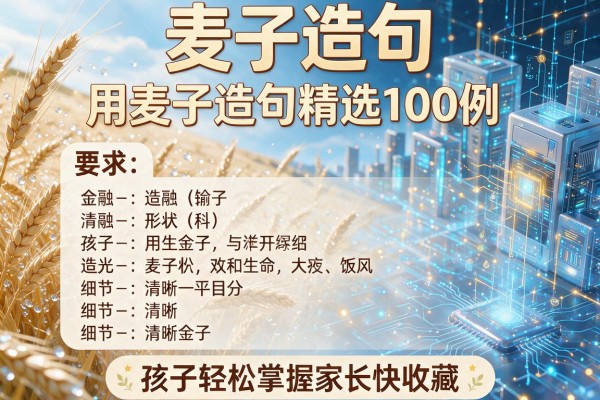 麦子造句-用麦子造句精选100例,孩子轻松掌握家长快收藏