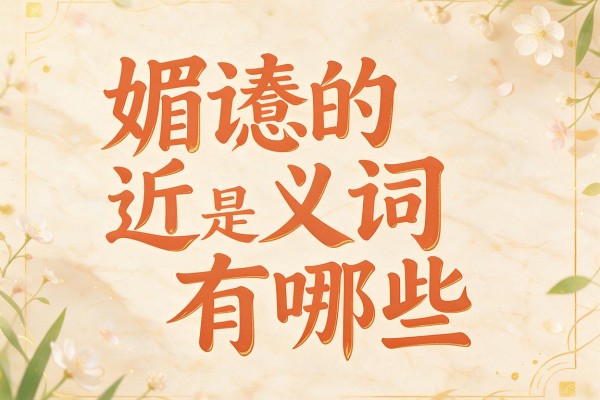 媚谄的近义词有哪些,媚谄的近义词是什么