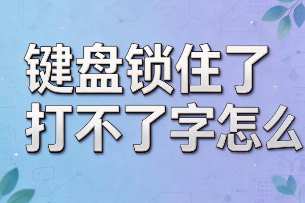 键盘锁住了打不了字怎么办